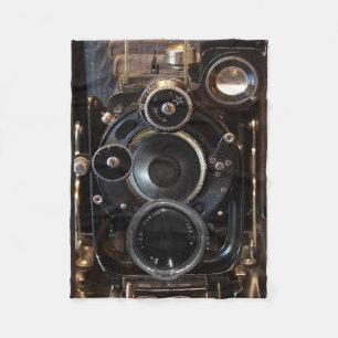 Antique Camera Photography Vintage Lens Film Fleece Blanket