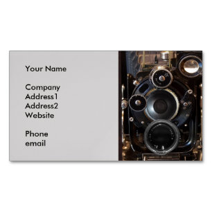 Antique Camera Photography Vintage Lens Film Magnetic Business Card