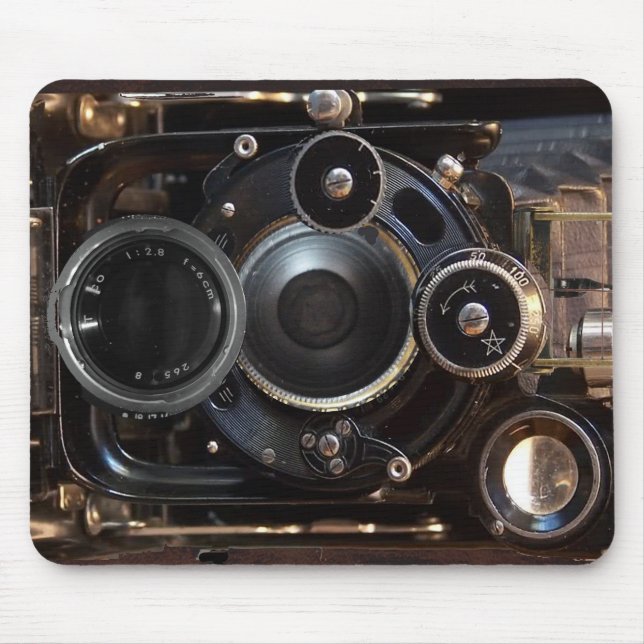 Antique Camera Photography Vintage Lens Film Mouse Mat (Front)