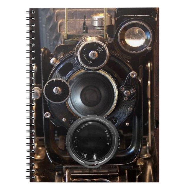 Antique Camera Photography Vintage Lens Film Notebook (Front)