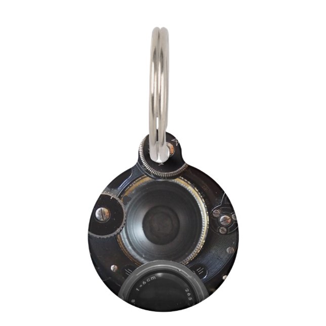Antique Camera Photography Vintage Lens Film Pet Tag (Front)