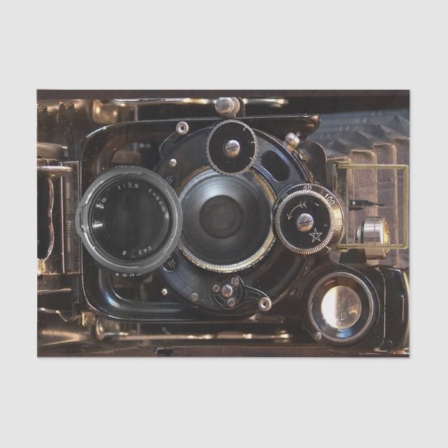 Antique Camera Photography Vintage Lens Film Tissue Paper (Front)