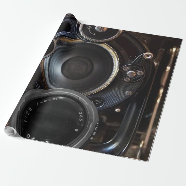 Antique Camera Photography Vintage Lens Film Wrapping Paper (Unrolled)