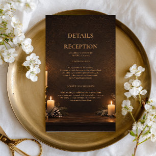 Antique Candlelit Winter Rustic Sophistication Enclosure Card