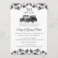 Antique Car and Damask 50th Anniversary
