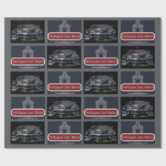 Antique Car Barn Wrapping Paper