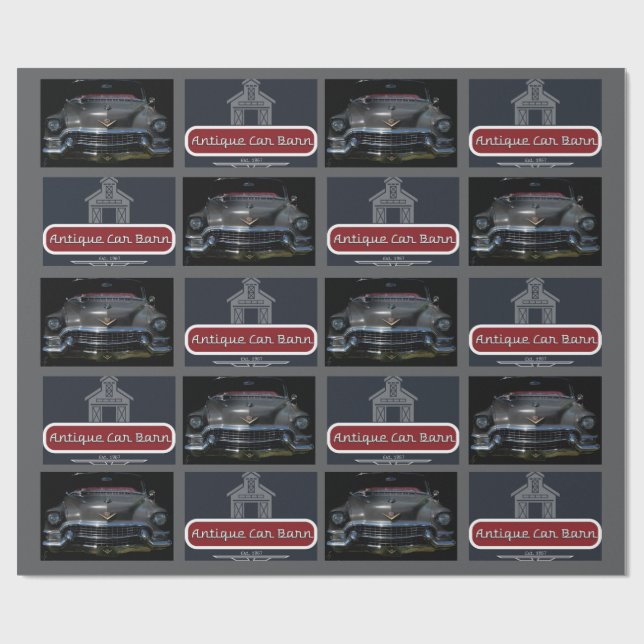 Antique Car Barn  Wrapping Paper (Flat)
