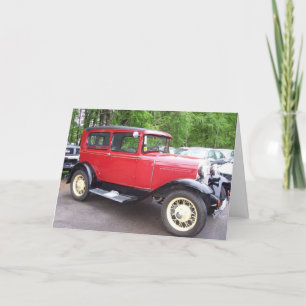 ANTIQUE CAR BIRTHDAY CARD