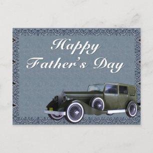 Antique Car D1 - Happy Father's Day Postcard