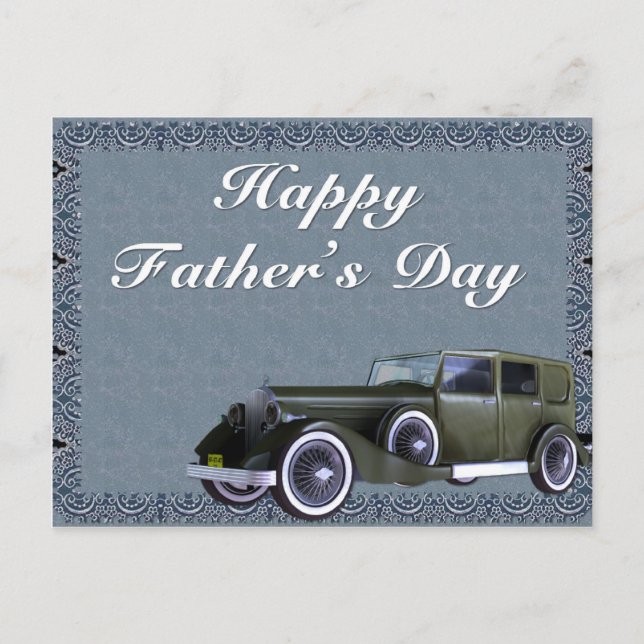 Antique Car D1 - Happy Father's Day Postcard (Front)