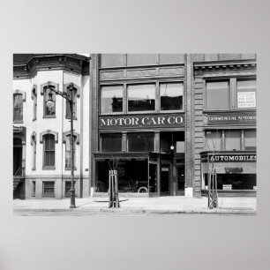 Antique Car Dealership, early 1900s Poster