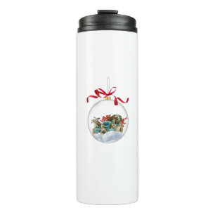 Antique Car in a Clear Christmas Bauble Thermal Tumbler