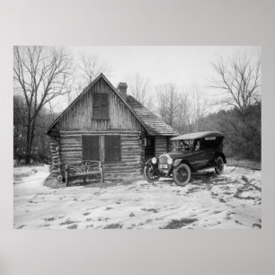 Antique Car in Rock Creek Park, 1920s Poster