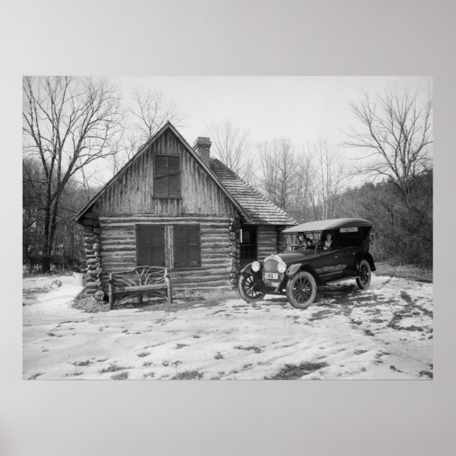 Antique Car in Rock Creek Park, 1920s Poster (Front)