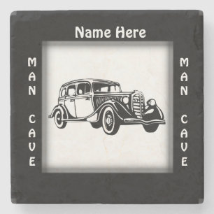 Antique Car Man Cave CUSTOMIZE Coaster