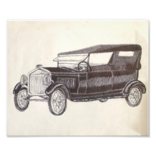 Antique car photo print