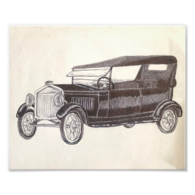 Antique car photo print (Front)