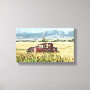 Antique Car Photograph Canvas Print