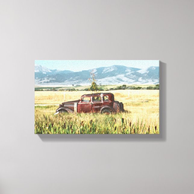 Antique Car Photograph Canvas Print (Front)