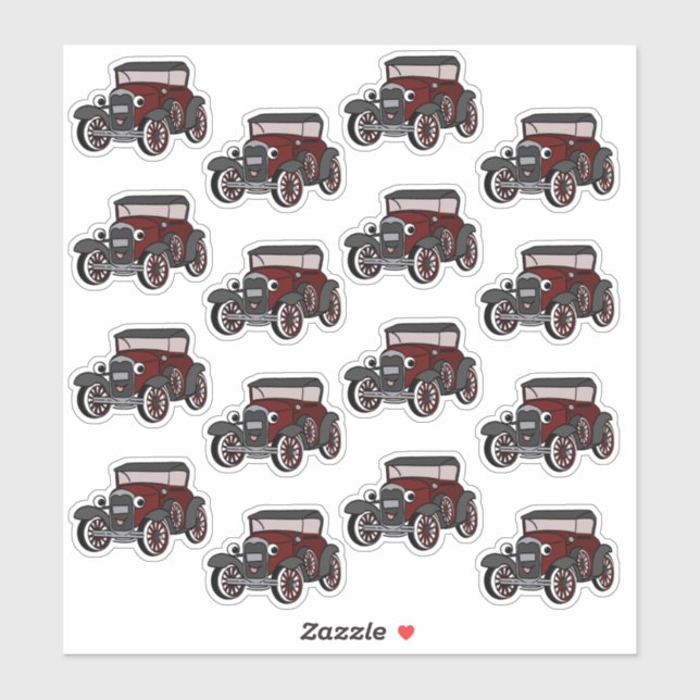 Antique Car Stickers (Sheet)