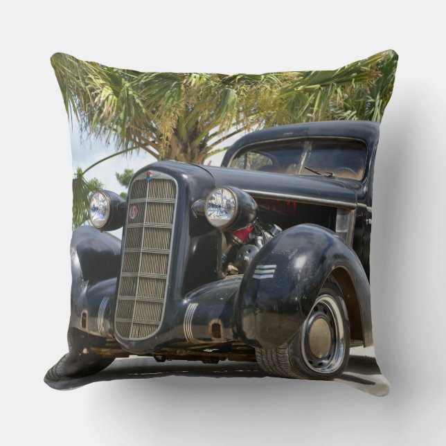 Antique Car Throw Pillow (Front)