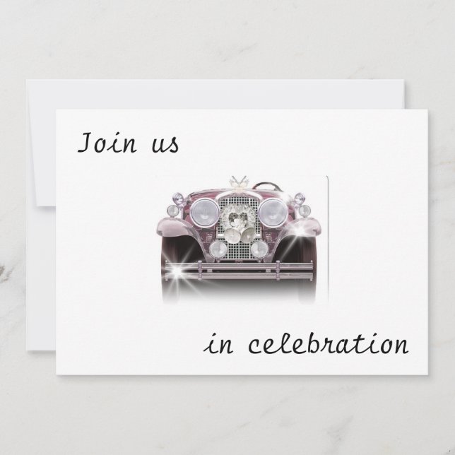 ANTIQUE CAR WEDDING INVITATIONS (Front)