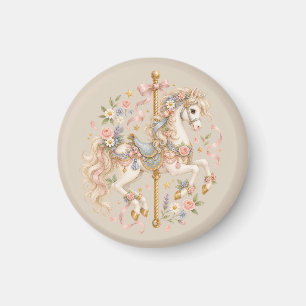 Antique Carousel Horse Cottagecore Gift Magnet