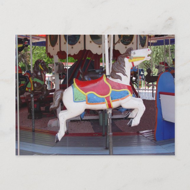 Antique Carousel Horse Postcard (Front)
