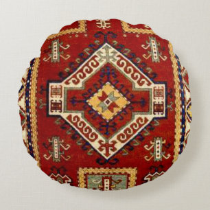 Antique Carpet Rug Round Cushion
