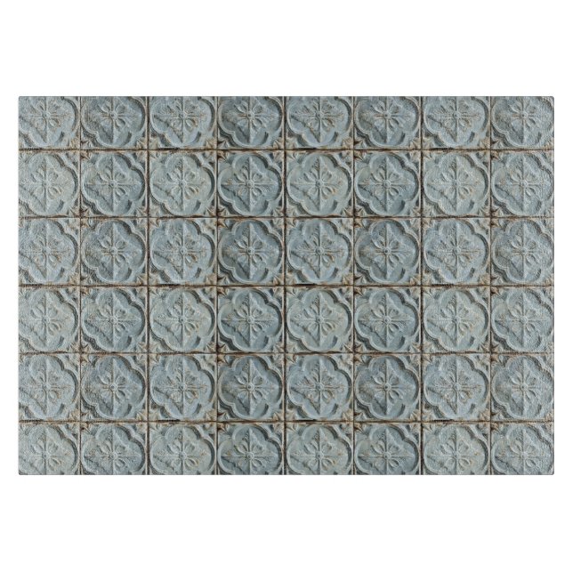 Antique Ceiling Tile Cutting Board (Front)