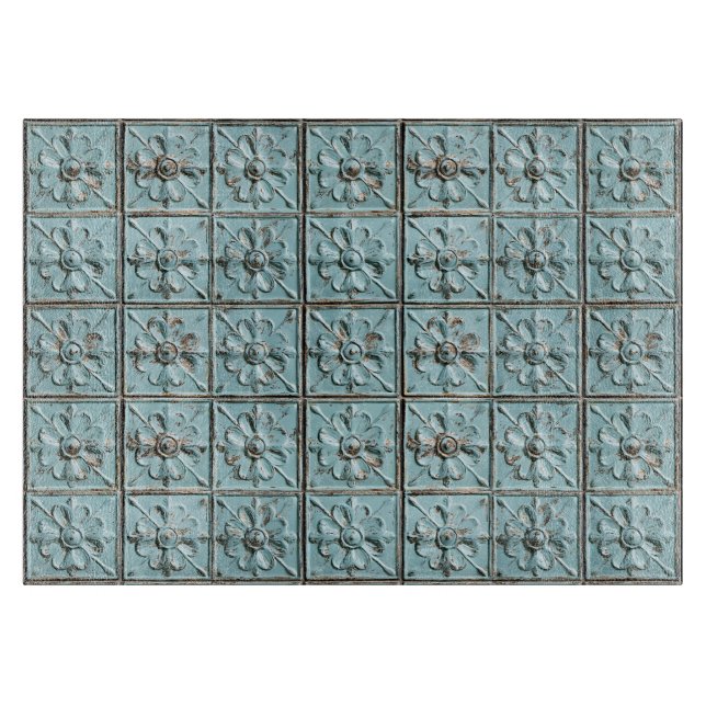 Antique Ceiling Tile Cutting Board (Front)