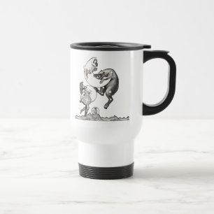 Antique Celestial Moon Goddess & Ursa Major Bear Travel Mug