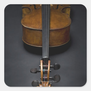 Antique Cello Square Sticker