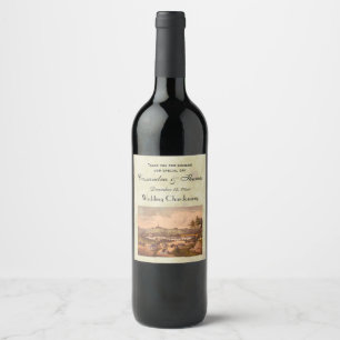 Antique Central Park #1, Distressed BG #3 Wine Label