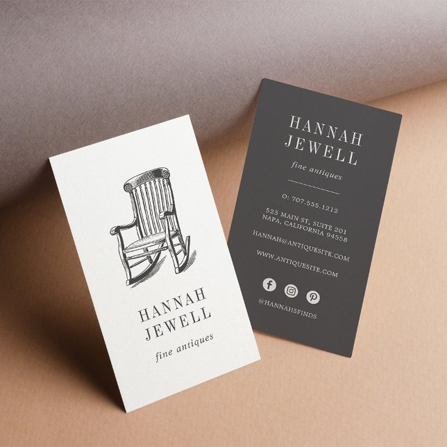 Antique Chair | Vintage Furniture Business Card (Creator Uploaded)