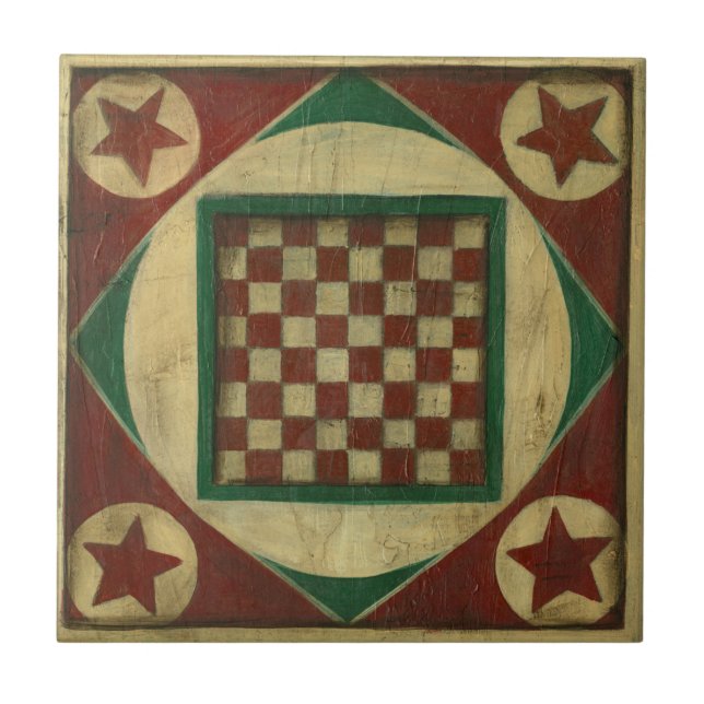 Antique Chequerboard by Ethan Harper Tile (Front)