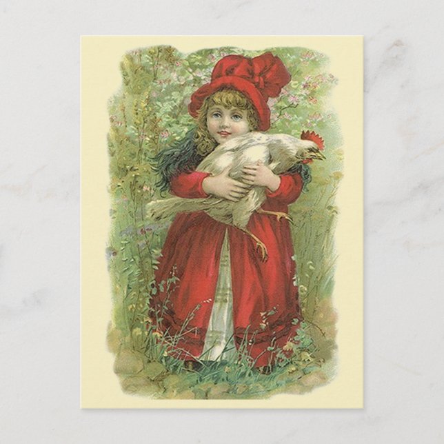 Antique Chicken Farmer Organic Egg Business PCs Postcard (Front)