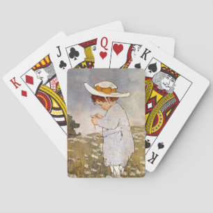 Antique Child Picking Daisies Bessie Pease Gutmann Playing Cards