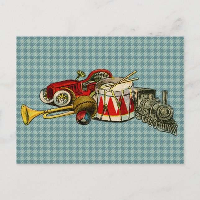 Antique Children's Toys Postcard (Front)