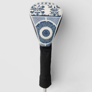 Antique Chinese Blue White Porcelain Pattern Golf Head Cover