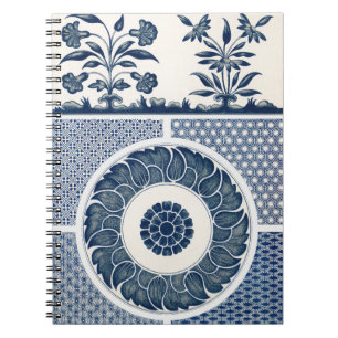 Antique Chinese Blue White Porcelain Pattern Notebook