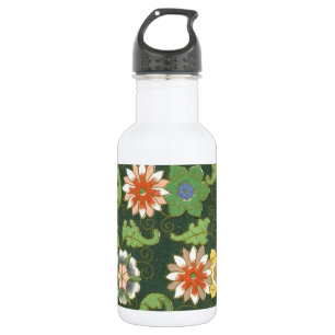 Antique Chinese Cloisonne Pattern: Jade Green 532 Ml Water Bottle
