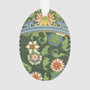 Antique Chinese Cloisonne Pattern: Jade Green Ornament