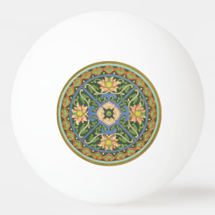 Antique Chinese Cloisonne Pattern: Jade Green Ping Pong Ball