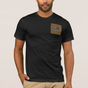 Antique Chinese Dragon Silk Embroidery Pattern T-Shirt
