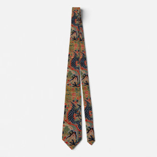 Antique Chinese Dragon Silk Embroidery Pattern Tie