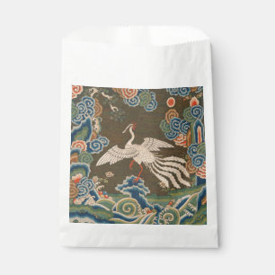 Antique Chinese White Bird Silk Embroidery Print Favour Bags