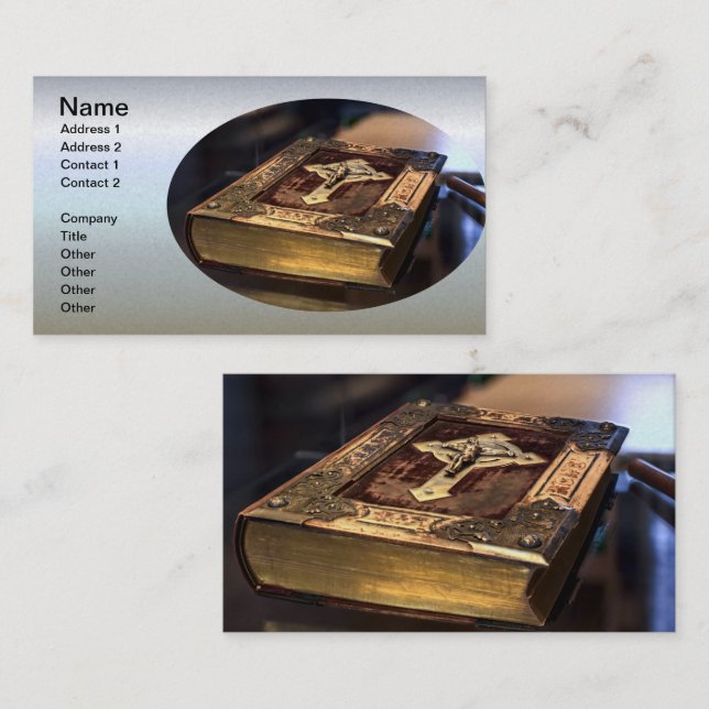 Antique Christian Bible Business Card (Front/Back)