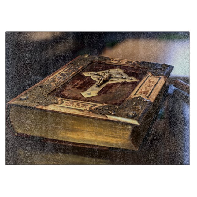 Antique Christian Bible Cutting Board (Front)