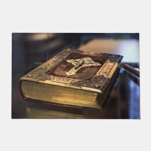 Antique Christian Bible Floor Mat